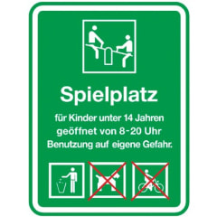Spielplatz - geöffnet von 8-20 Uhr Spielplatz - geöffnet von 8-20 Uhr