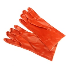 rote Schutzhandschuhe aus Gummi für Arbeitsschutz