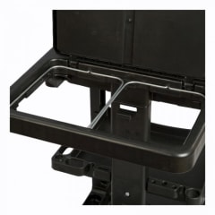 Doppelter Beutelhalter für Hotelwagen von Rubbermaid aus schwarzem Kunststoff