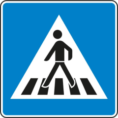 VZ 350-10 Verkehrsschild Fußgängerüberweg rechts