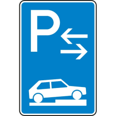 Verkehrszeichen 315-78 Parken auf Gehwegen Schild (Mitte) Verkehrszeichen 315-78 Parken auf Gehwegen Schild (Mitte)