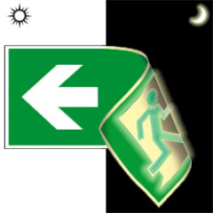 Rettungszeichen DIN EN ISO 7010 L297xB148 mm Rettungsweg rechts Folie