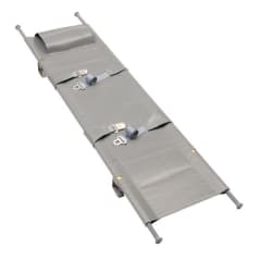 Krankentrage K graue medizinische Trage mit Gurten und Kopfstütze