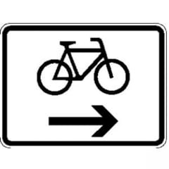 Fahrräder, rechtsweisend Zusatzzeichen VZ 2202