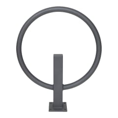 Runder Anlehnbügel GIRO aus Metall in grauer Farbe