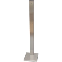 Standfuß aus Edelstahl vorgerichtet für Desinfektionsmittelspender mit quadratischer Basis