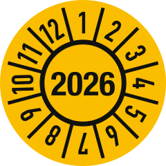 Prüfplaketten - Jahr mit Monaten