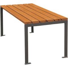 SILAOS Parktisch mit Holzlatten und Metallgestell für Parks und Grünflächen