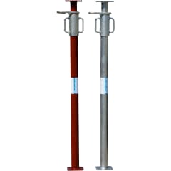 Schake Fensterstütze mit verzinkter Gewindemuffe in rot und verzinkt, zwei verstellbare Stützen für Bau- und Fensterarbeiten