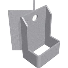 Einhängeschuh aus Metall für Gebäudeecken mit Loch zur Befestigung