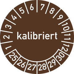 Prüfplaketten - kalibriert
