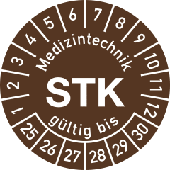 Prüfplaketten - Medizintechnik STK gültig bis ... Prüfplaketten - Medizintechnik STK gültig bis ...