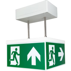 Rettungszeichenwürfel QUADRO CUBIC mit Pendelaufhängung, 7L-Schutzlicht Rettungszeichenwürfel QUADRO CUBIC mit Pendelaufhängung, 7L-Schutzlicht