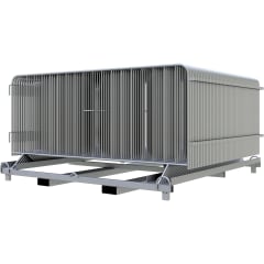 50x Absperrgitter Typ E ohne Tastleiste auf Transportgestell