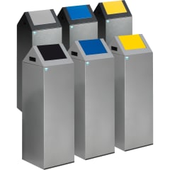 Wertstoff-Sammler WSG 85S selbstlöschend in verschiedenen Farben mit schrägem Deckel