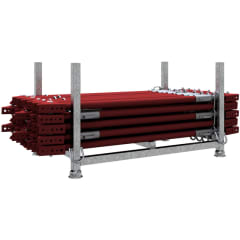 50er Schake Schrägstütze und Teleskopstütze-Set mit beidseitigem Endgelenk in Metallgestell