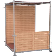 Fußgängertunnel Schutztunnel aus Holz und Metall für Gerüst und Baustelle