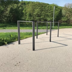 Fahrradanlehnbügel aus Flachstahl