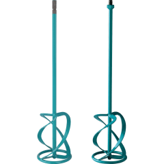 Collomix Mörtelrührer in türkis, zwei Ansichten, Werkzeug zum Mischen von Mörtel