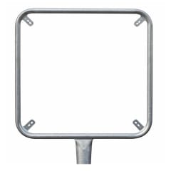 Rohrrahmen Typ 6 aus Metall, quadratischer Rahmen mit abgerundeten Ecken und Befestigungslaschen