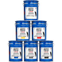 6 Eimer 5l Antirutsch-Bodenmarkierungsfarbe Industry Floor Paint in verschiedenen Farben