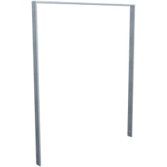 Fahrradanlehnbügel aus Flachstahl in verzinktem Metall