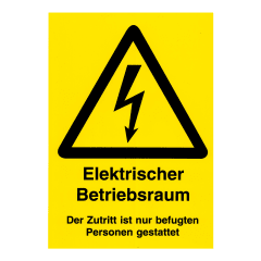 Kombischild Elektrischer Betriebsraum