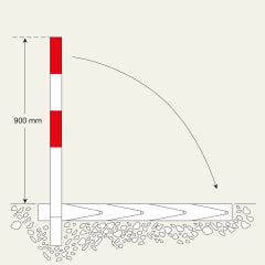 Absperrpfosten SESAMplus, klappbar