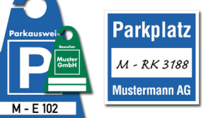 Besucherausweise und Parkplaketten