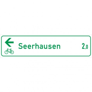 Radwegschild - Tabellenwegweiser
