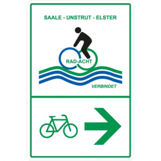Radwegschild - Tabellenwegweiser