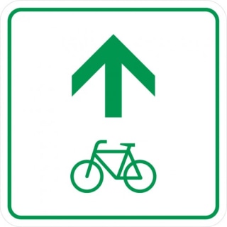 Radwegschild - Zwischenwegweiser