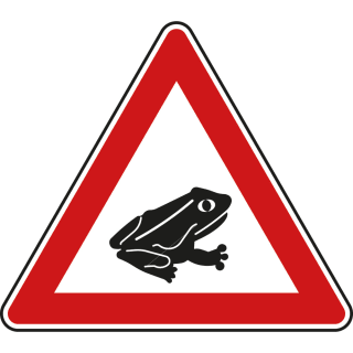 Amphibienwanderung, Aufstellung links - Verkehrsschild VZ 101-24