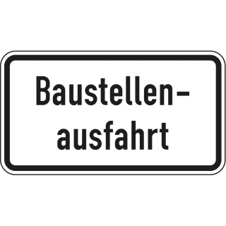 Baustellenausfahrt - Verkehrsschild VZ 1007-33