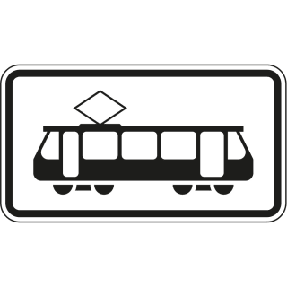 Straßenbahn - Verkehrsschild VZ 1010-56