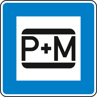 Parken und Mitfahren - Verkehrsschild VZ 316-50