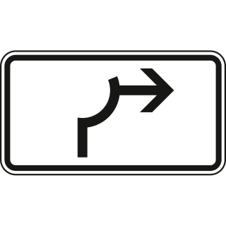 Umleitungsbeschilderung Viertelkreis - Verkehrsschild VZ 1000-23