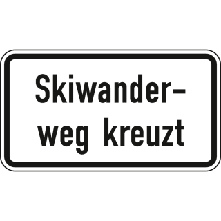 Skiwanderweg kreuzt - Verkehrsschild VZ 1007-56