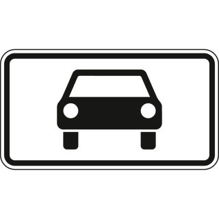 Kraftwagen und sonstige mehrspurige Fahrzeuge - Verkehrsschild VZ 1010-50