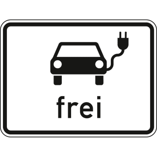 Elektrisch betriebene Fahrzeuge frei - Verkehrsschild VZ 1024-20