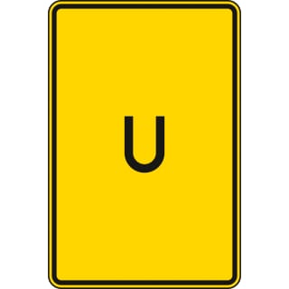 Ankündigung oder Fortsetzung der Umleitung, ohne Pfeilsymbol - Verkehrsschild VZ 455.1-50