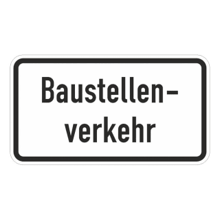 Baustellenverkehr - Verkehrsschild VZ 1007-38