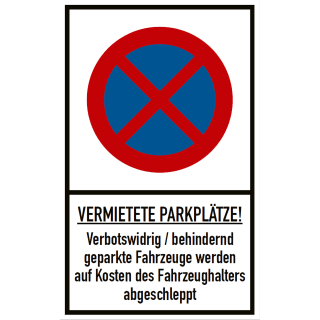 Absolutes Haltverbot mit Text nach Ihren Angaben