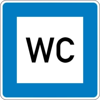 Autobahn-Hinweisschild WC- VZ 365-58