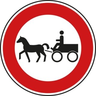 Verkehrsschild Verbot für Gespannfuhrwerke - VZ 257-52