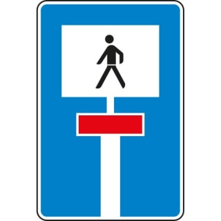 Für Fußgänger durchlässige Sackgasse - VZ 357-51