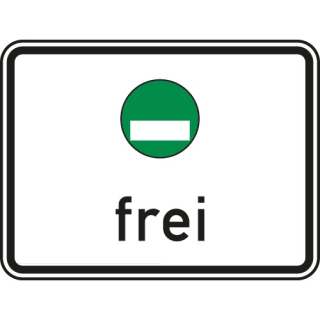 Grüne Plakette frei Zusatzschild VZ 1031-52