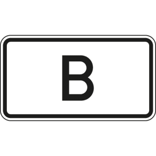 Zusatzzeichen Tunnelkategorie B... VZ 1014-50