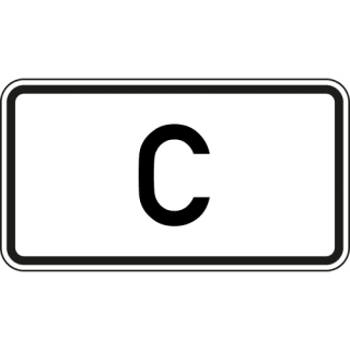 Zusatzzeichen Tunnelkategorie C... VZ 1014-51