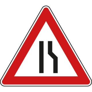 VZ 120-10 | Verkehrsschild Verengte Fahrbahn rechts